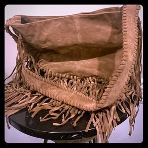 Fringe hobo bag